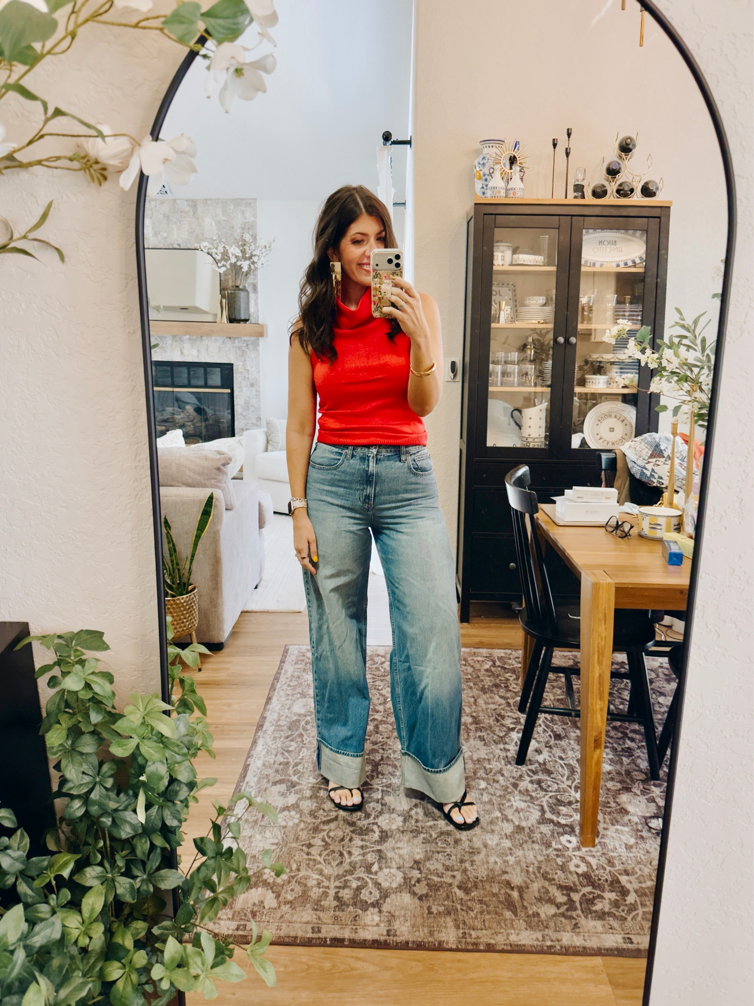 Dinner outfit
In a medium halter and 29 long curvy wide leg jeans. Use code DENIMAF

#LTKSaleAlert #LTKMidsize #LTKTall