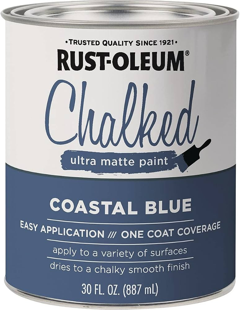 Rust-Oleum Chalked Ultra Matte Coastal Blue Water-Based Chalk Paint 30 oz.2 | Amazon (US)