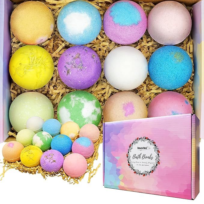 Bath Bombs Gifts Set for Women - Imazing 12 Pcs Handmade & Natural Bath Bombs, Perfect for Lush B... | Amazon (US)