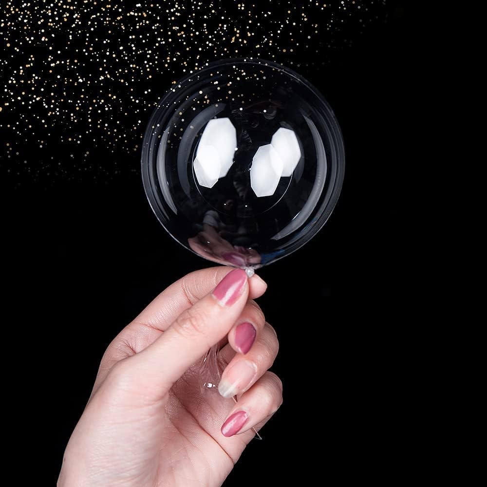 Small Clear Balloons, 100pcs Mini Bubble BoBo Balloons Latex Free Tiny Crystal Tranparent Balloon... | Amazon (US)