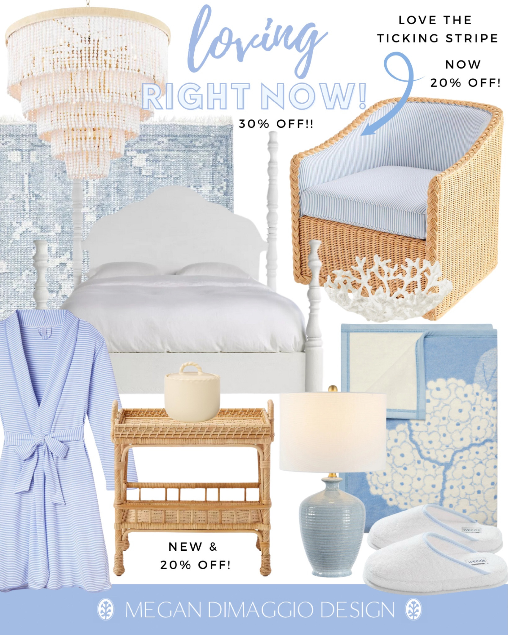 I’m loving these classic blue & white coastal bedroom finds!! And several are on sale this weekend! 👏🏻👏🏻👏🏻

Like this new rattan side table that’s now under $300, LOVE this ticking stripe version of this braided swivel chair, this beautiful rug is on sale, AND save 30% OFF this best selling white four poster bed for a limited time!!

#LTKHome #LTKSaleAlert #LTKFindsUnder100