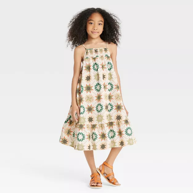 Girls' Sleeveless Maxi Dress - Cat & Jack™ Cream | Target