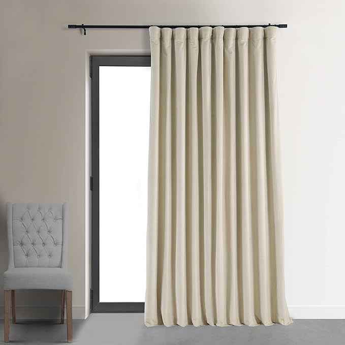 HPD Half Price Drapes Signature Velvet Thermal Blackout Curtains for Living Room 108 Inch Long (1... | Amazon (US)