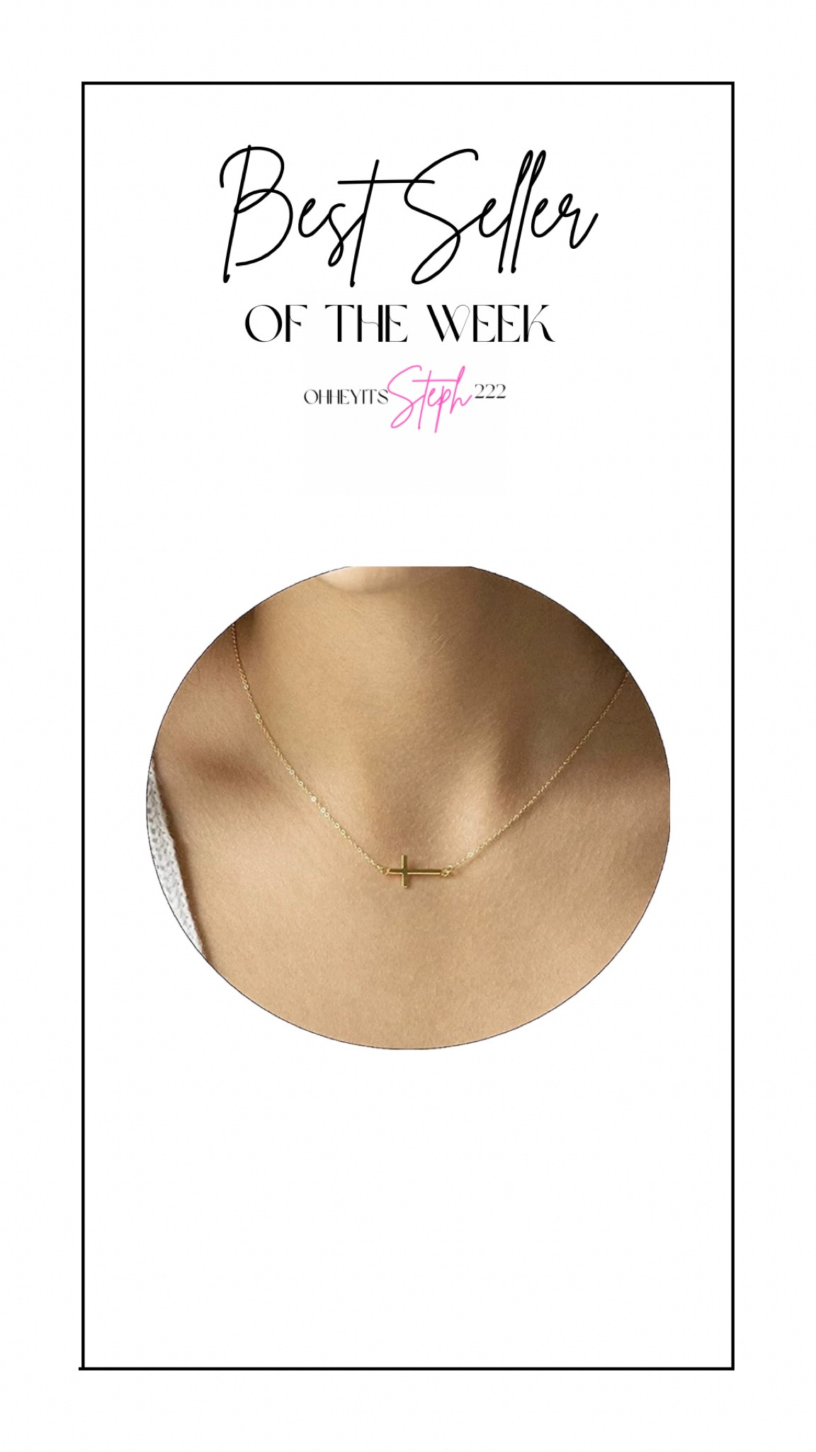 Best seller of the week

CAROVO DAINTY CROSS
PENDANT NECKLACES FOR WOMEN 14K GOLD PLATED
CUTE FAITH CROSS NECKLACE SIDEWAY

#LTKFind #LTKunder50 #LTKstyletip