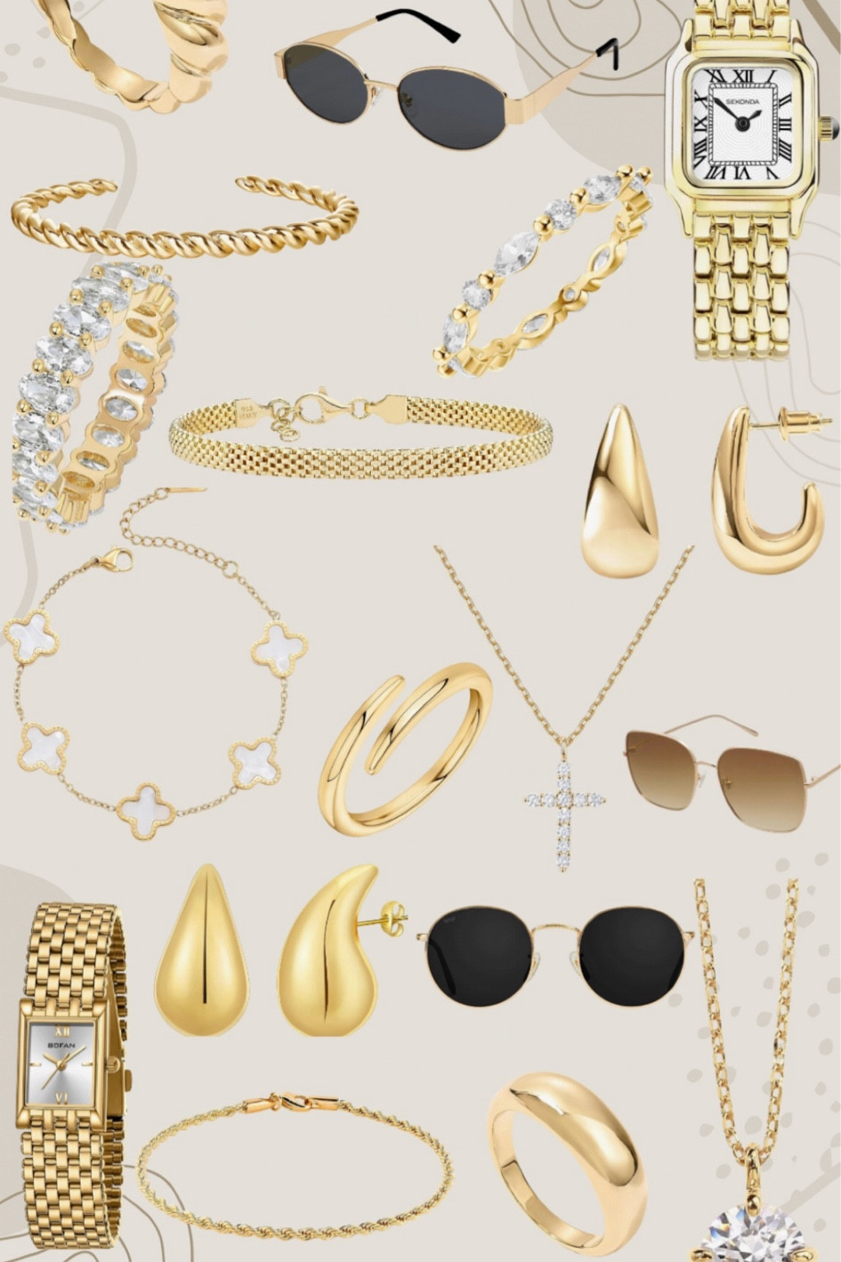 Gold everything 

#gold #jewelry #accessories #LTK #wedding #sale #goldjewelry #LTKGiftGuide #affordable #afforablejewlry #trending #findsunder100 #LTKunder100 

#LTKStyleTip #LTKSaleAlert