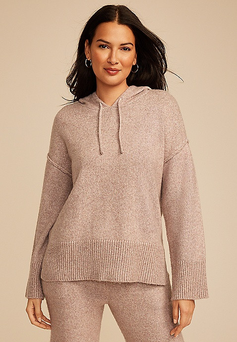Cozy Step Hem Hooded Sweater | Maurices