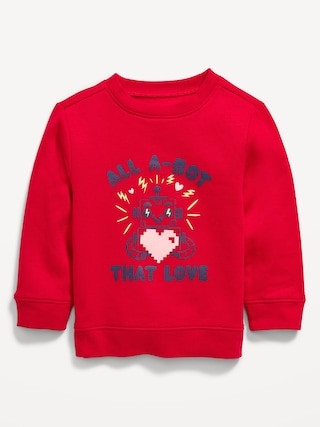 Unisex Crew-Neck Valentine's Day Sweatshirt for Toddler | Old Navy (US)