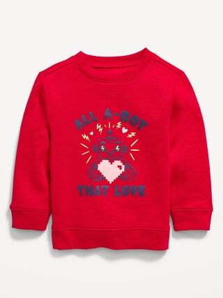 Unisex Crew-Neck Valentine&apos;s Day Sweatshirt for Toddler | Old Navy (US)