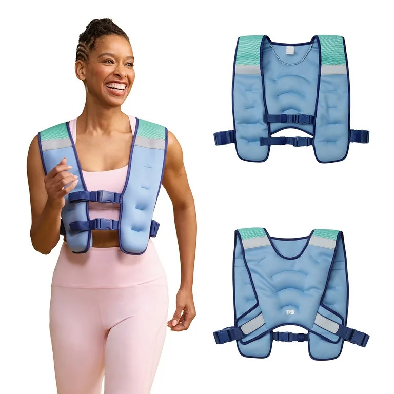 Popsugar 10lb Adult Weighted Vest, Blue, Unisex Adult Sizing | Walmart (US)