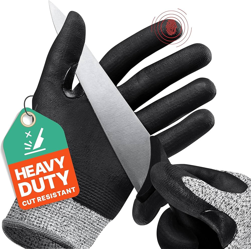 NoCry Professional Safety Work Gloves with Grip — Waterproof Palm; Enhanced Grip; Reinforced Co... | Amazon (US)