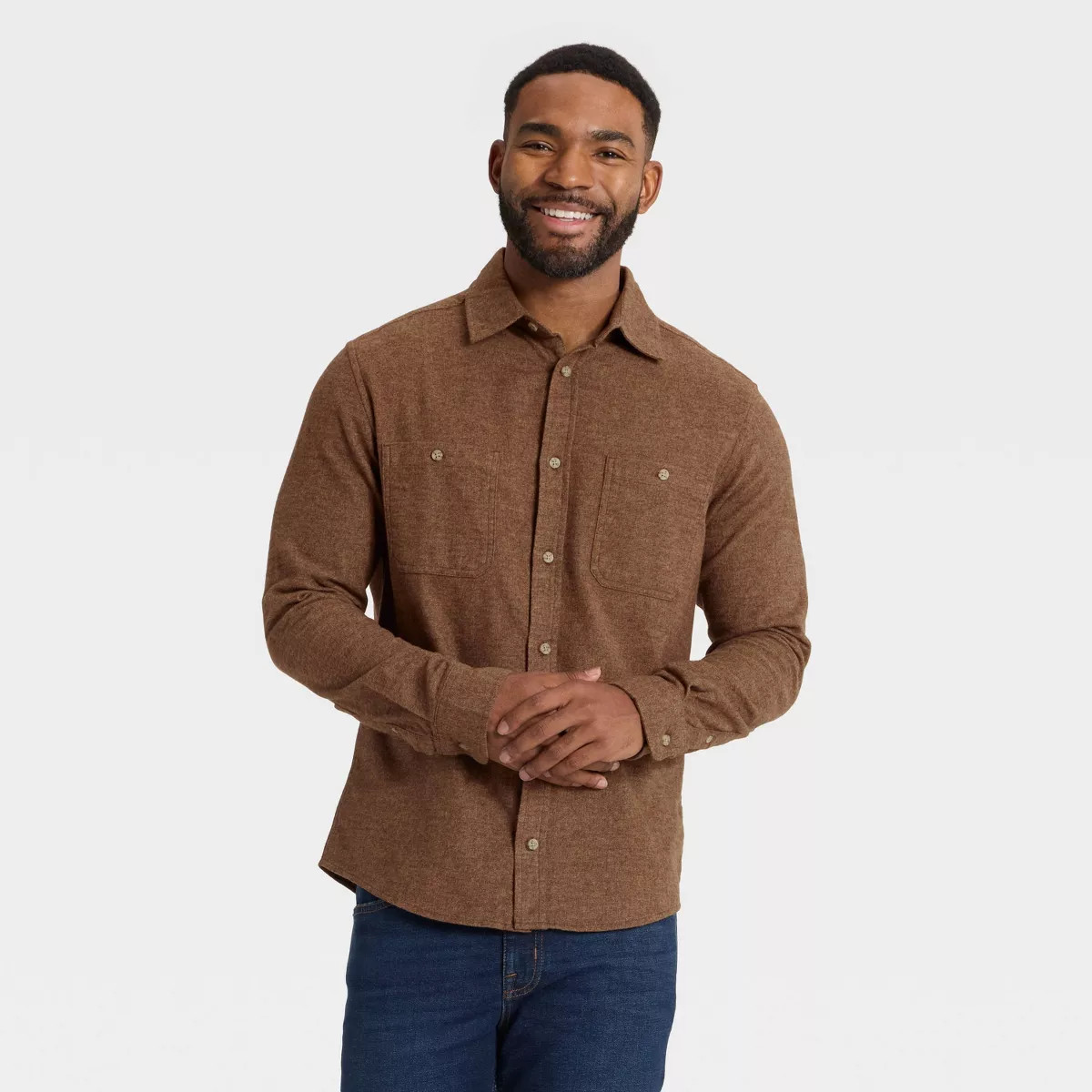 Men's Vintage Mid-Weight Long Sleeve Flannel Shirt - Goodfellow & Co™ | Target