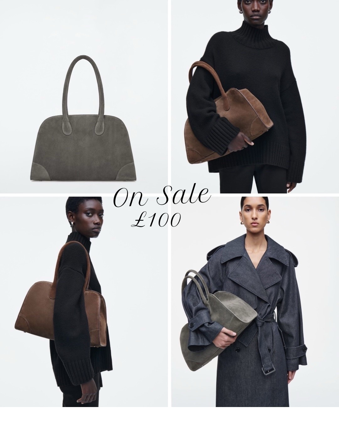 Pick of the week ⚡️ Suede bags now HALF PRICE 🍂
#suede #suedebag #brownbag #grey

#LTKbag #LTKautumn #LTKstyletip
