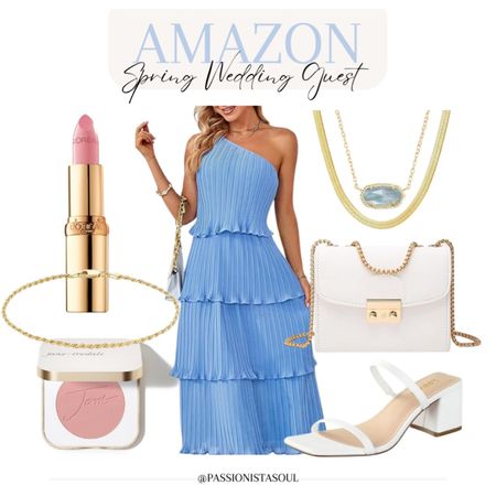 Spring wedding guest #springweddingguest #springwedding #springoutfit #bluedress #formaldress 

#LTKstyletip #LTKwedding