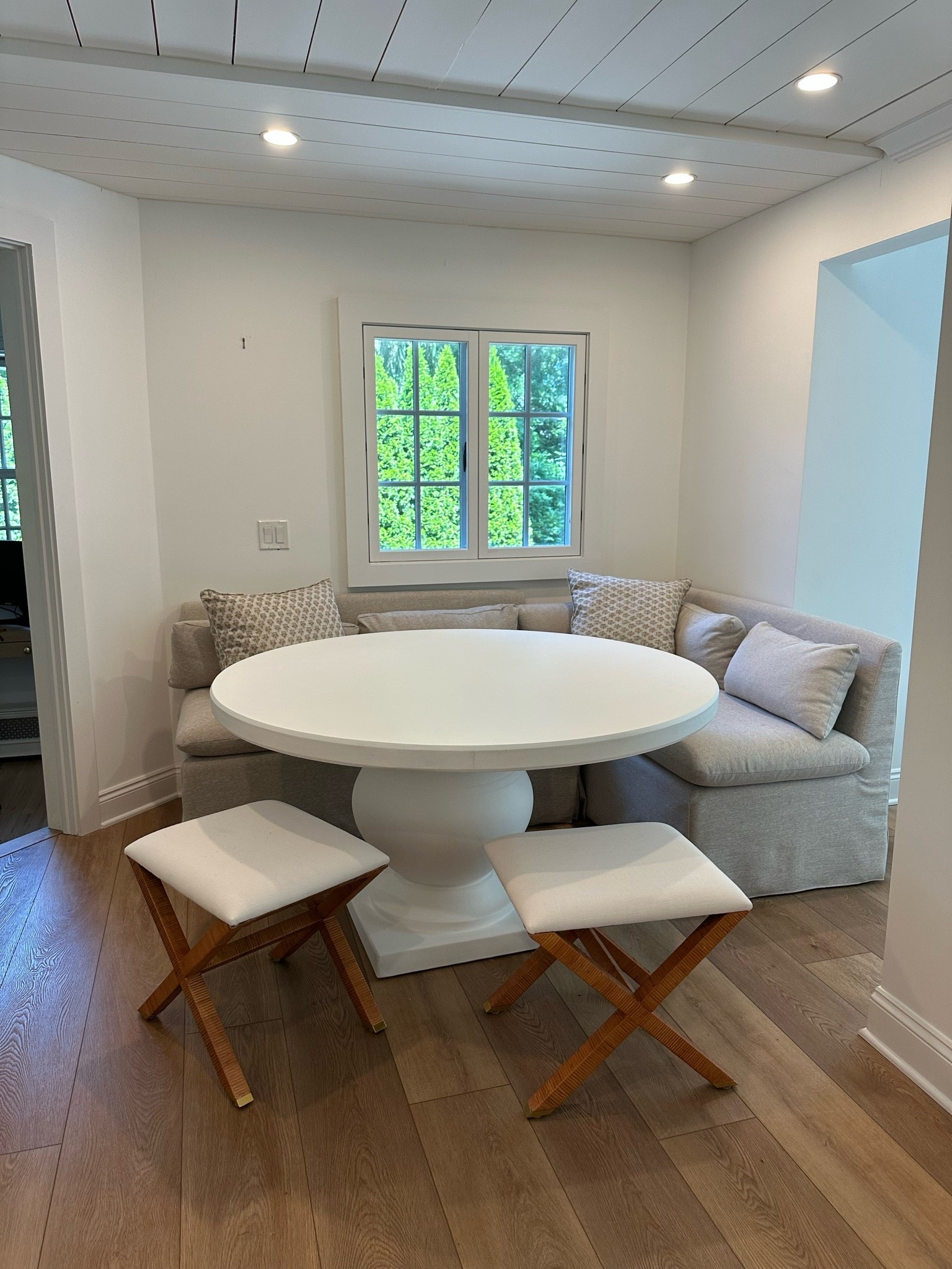 Serena & Lily table and stools for our kitchen table book!

Banquette seating was bought from previous home owner, so I am unsure of brand. Pillows are custom from Saybrook Home!

#LTKHome #LTKmomlife #LTKdayinmylife
