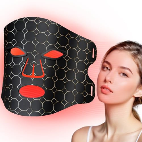 Red Light Therapy for Face,Red Light Therapy Mask, Led Face Mask Light Therapy with Remote, Infrared Red Light Mask for Skincare with 4 Modes &Timer, Redlight Facial Colorful Beauty Mask at Home | Amazon (US)