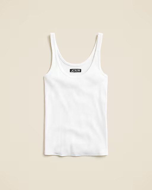 New fine rib scoopneck tank top | J. Crew US