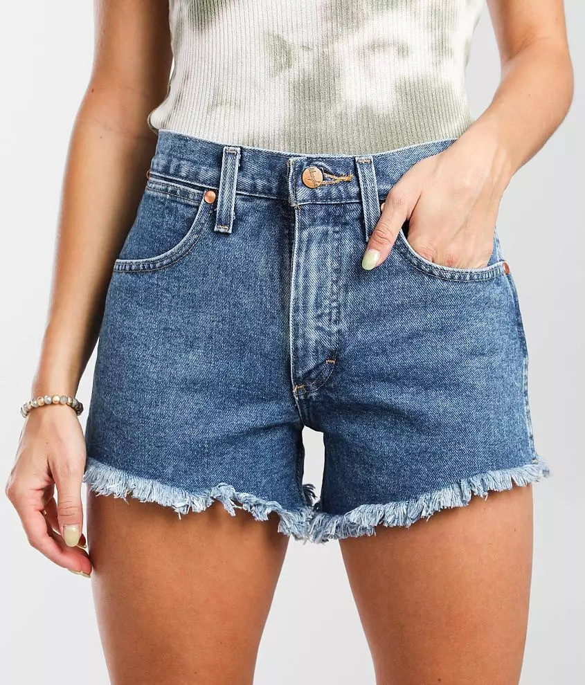 Reworked Cut-Off Denim Short | Buckle