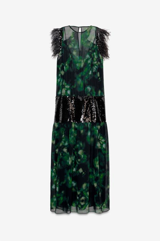 LIMITED EDITION COMBINATION PRINTED DRESS | Zara US