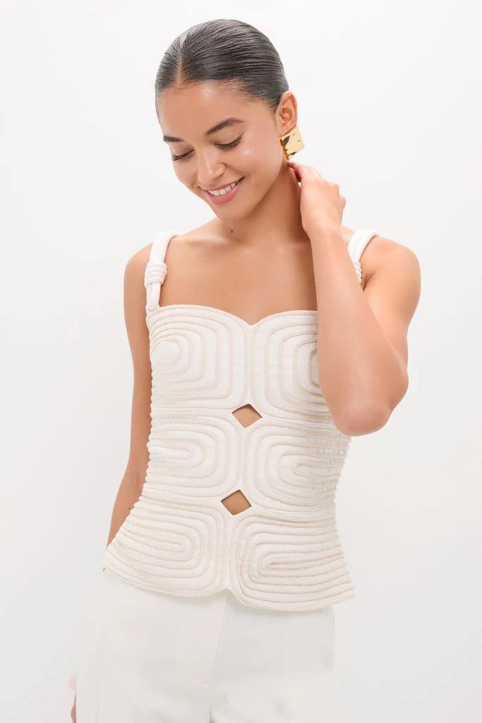 Ivory Marea Embellished Top | Tuckernuck (US)