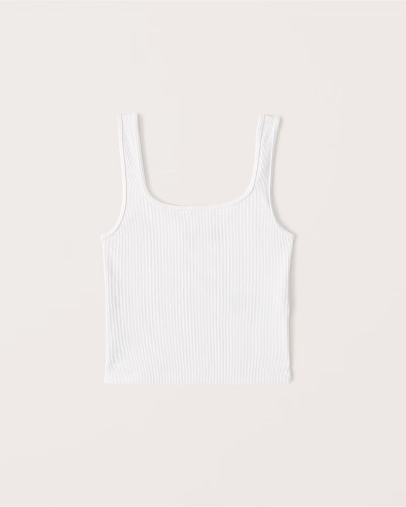 90s Seamless Rib Squareneck Tank | Abercrombie & Fitch (US)