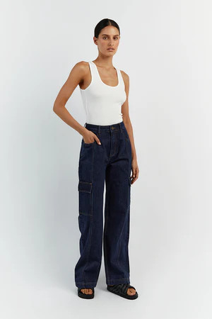 BRODY INDIGO MID RISE CARGO | DISSH