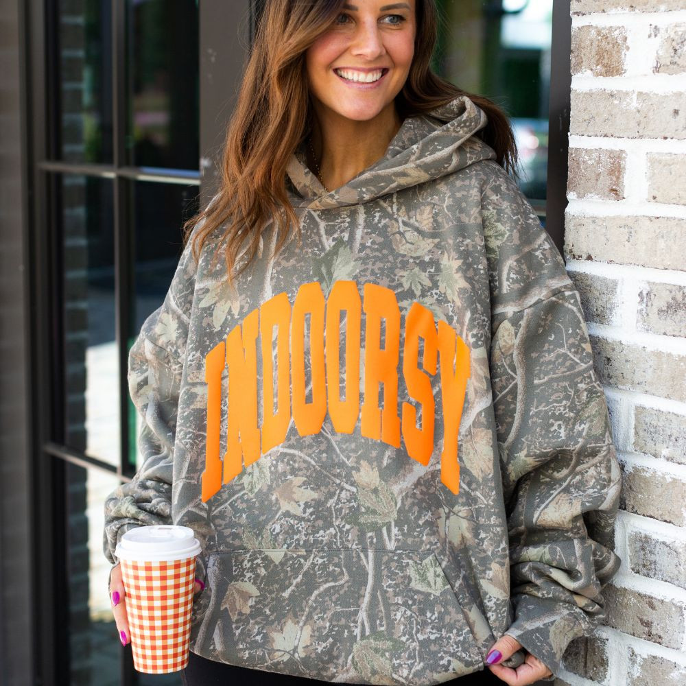 PUFF 'Catch Me Inside' Camo Hideaway Hoodie | United Monograms