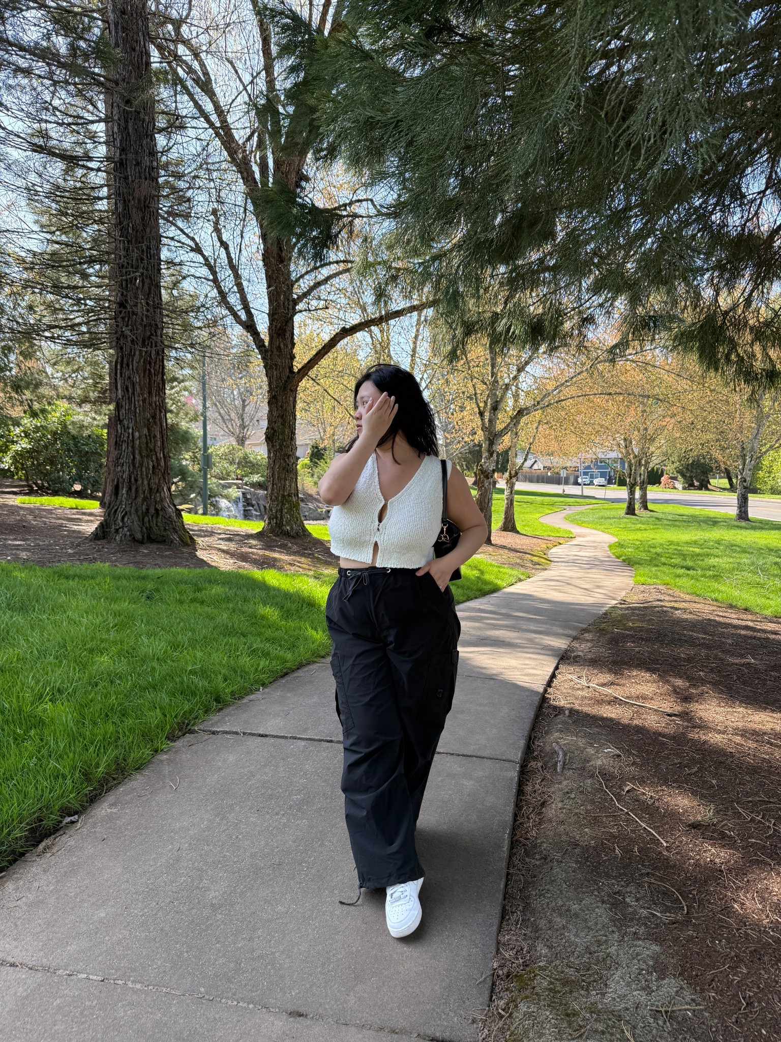 My fav casual fit to wear out 🤍🖤

•Top from Amazon
•Bottoms from Oh Polly (discontinued)
•Shoes from Nike 
•Bag from Amazon

#LTKStyleTip #LTKMidsize #LTKPetite