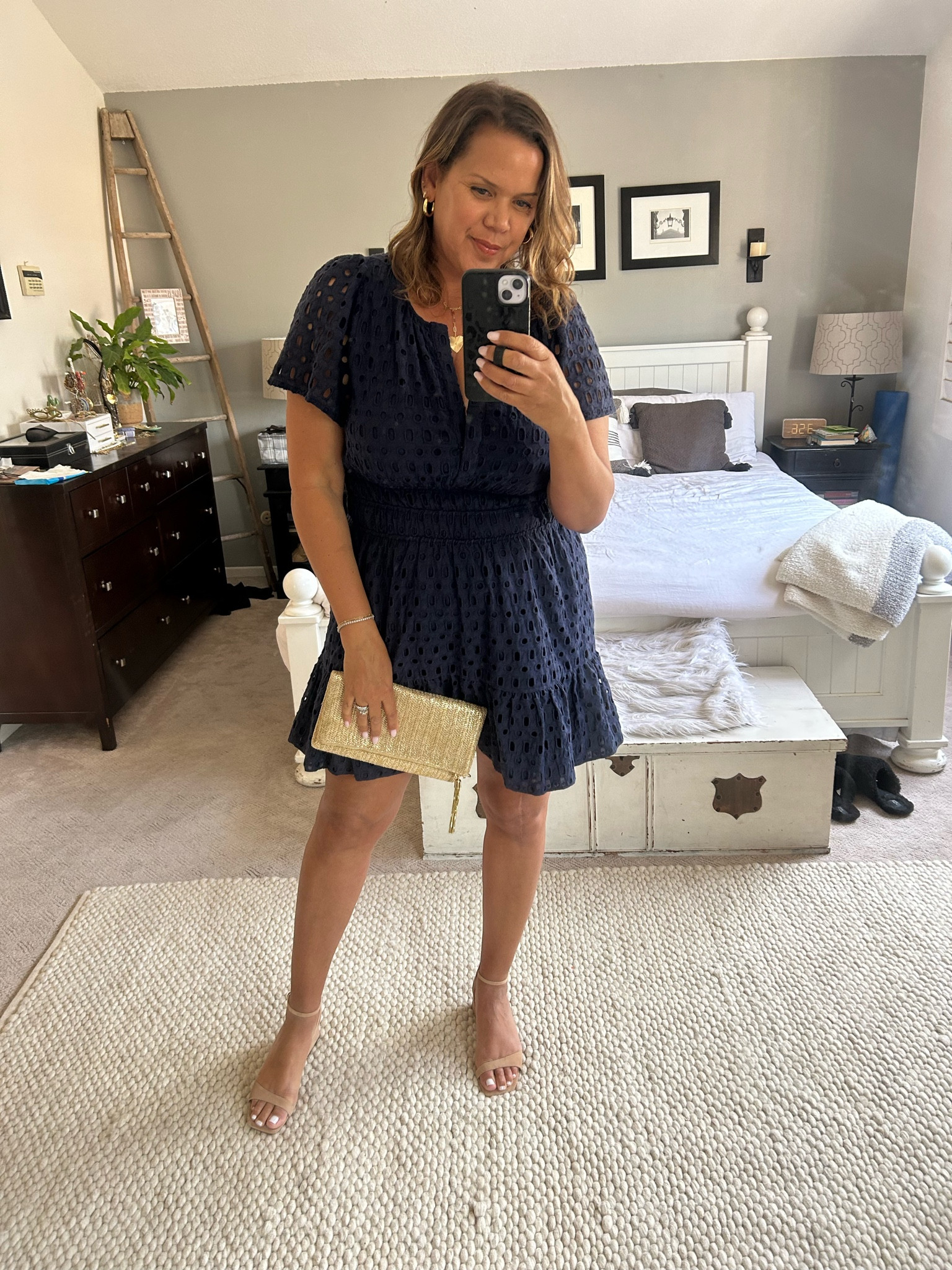 I have found the perfect Wedding Guest dress and shoes! This dress is so comfy, has a great fit and comes in lots of materials and colors. I'm wearing the navy eyelet in an XL. And these shoes! I'm tall and my shoes have to be comfy - these little block heels are comfortable and so pretty with the delicate ankle strap. And they're on sale! They also come in multiple colors so you knowI had to get them in this caramel color and black. Now I'm wedding season ready! #weddingguest #weddingguestdress #summerheels

#LTKsalealert #LTKwedding #LTKcurves