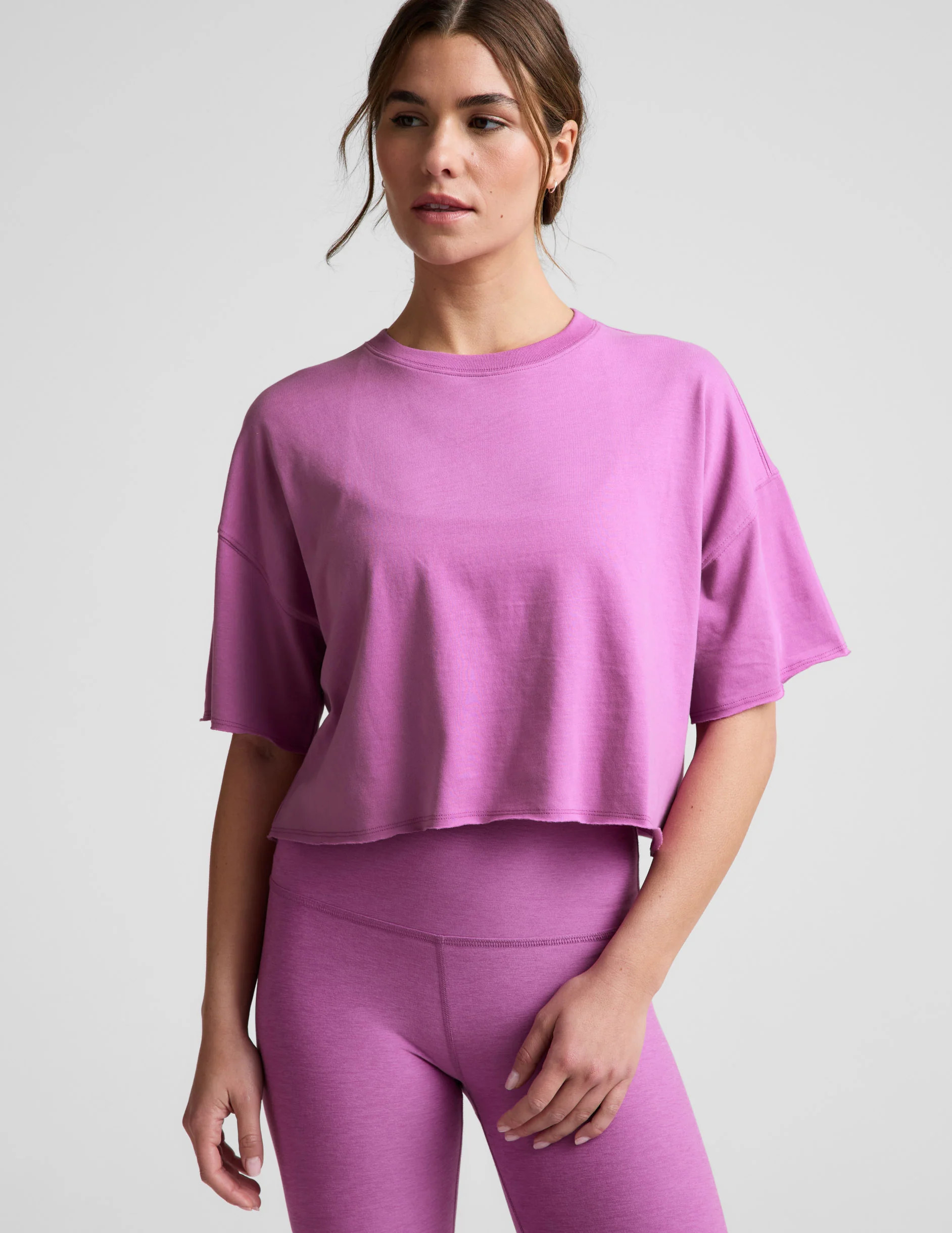 SoftKnit Better Than Ever Cropped Cotton Tee | Beyond Yoga | Beyond Yoga