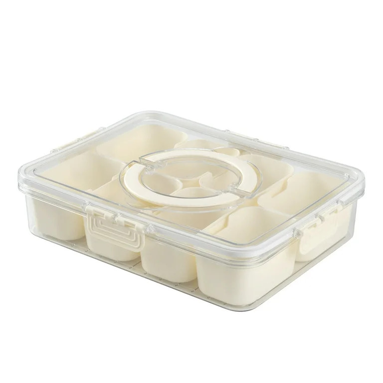 Cook with Color 8-Compartment Snackle Box, Charcuterie Container, Divided Serving Tray with Lid &... | Walmart (US)