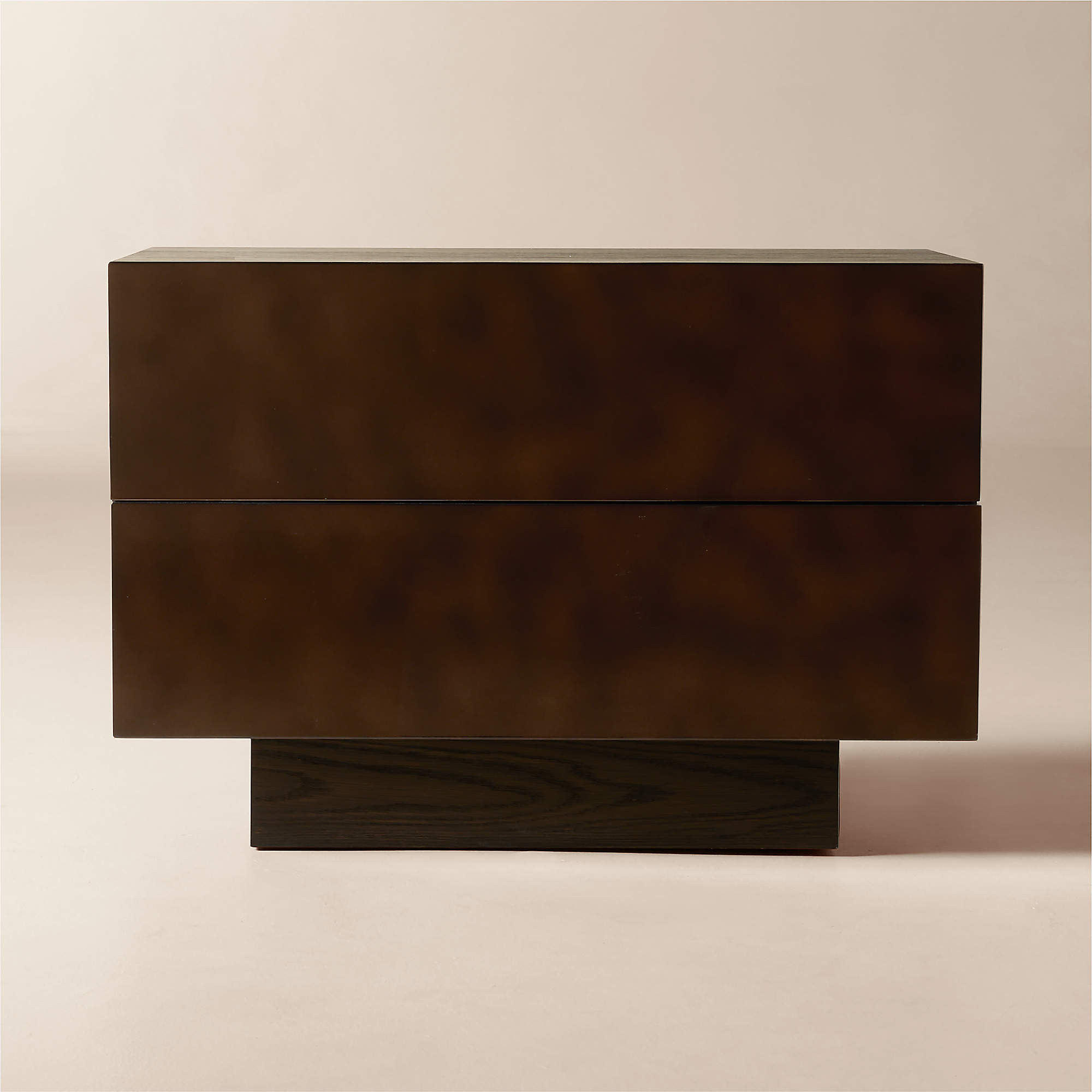 Hudson 2-Drawer Lacquered Dark Brown Wood Nightstand + Reviews | CB2 | CB2
