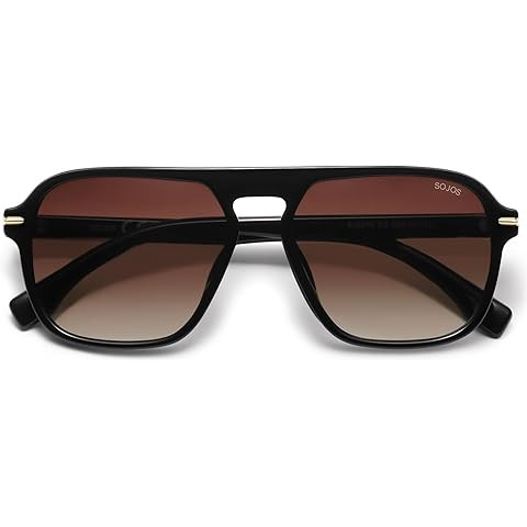 SOJOS Trendy Vintage Aviator Square Sunglasses For Womens Mens Retro 70s UV400 Women Sun Glasses ... | Amazon (US)