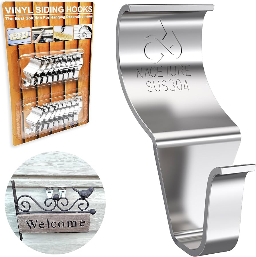 NACETURE Vinyl Siding Hooks 20 Pack | Amazon (US)