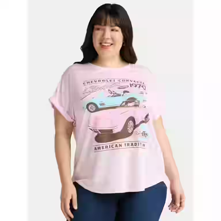 Terra & Sky Women's Plus Size Chevrolet Stingray Graphic Tee, Sizes 0X-5X | Walmart (US)