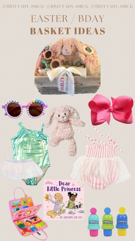 Easter basket first birthday gift idea swim summer theme bubble romper tutu swim coverup bunny sunnies book bubbles bow outdoor toy fun learning 

#LTKbaby #LTKkids #LTKSeasonal