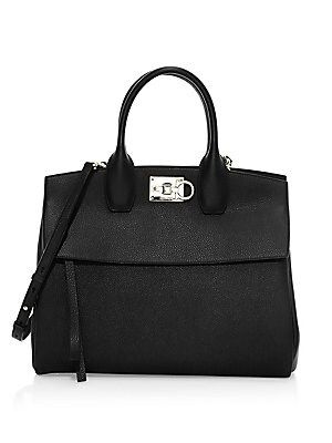 Medium Studio Leather Top Handle Bag | Saks Fifth Avenue