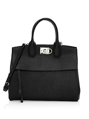 Salvatore FerragamoMedium Studio Leather Top Handle BagColor - BlackUSD$2,400.00In StockEarn at l... | Saks Fifth Avenue