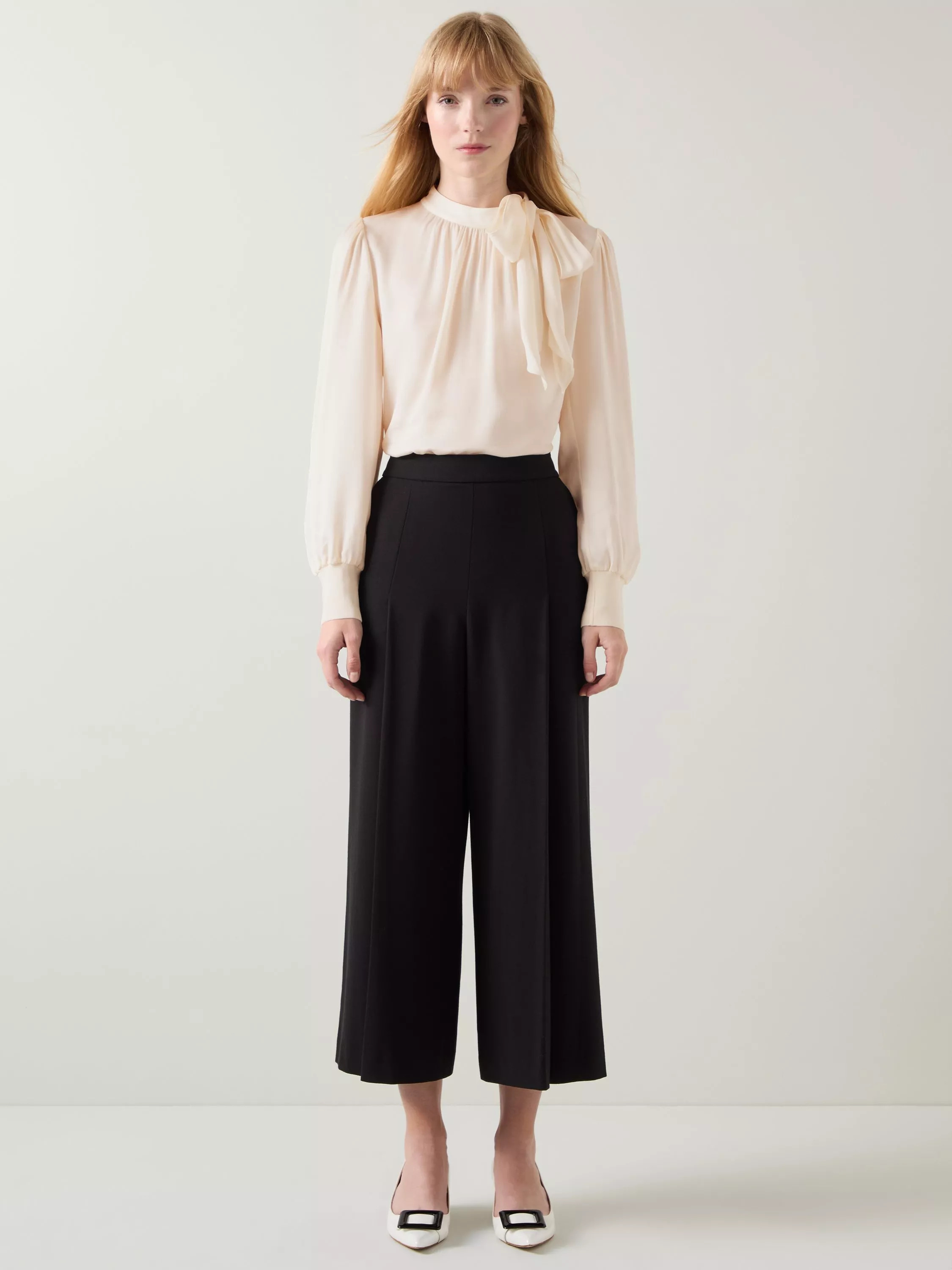 L.K.BennettMarcy Woven Tie Neck Top | John Lewis (UK)