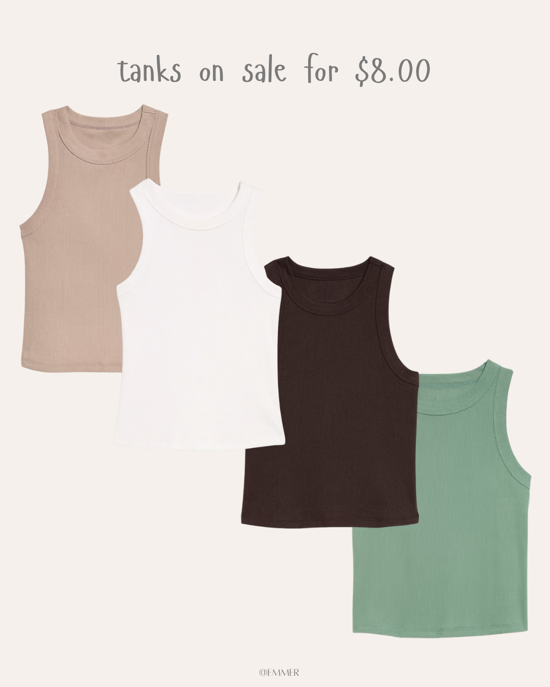 Tanks for layering or wearing solo are on sale for $8.00 

 #LTKSaleAlert