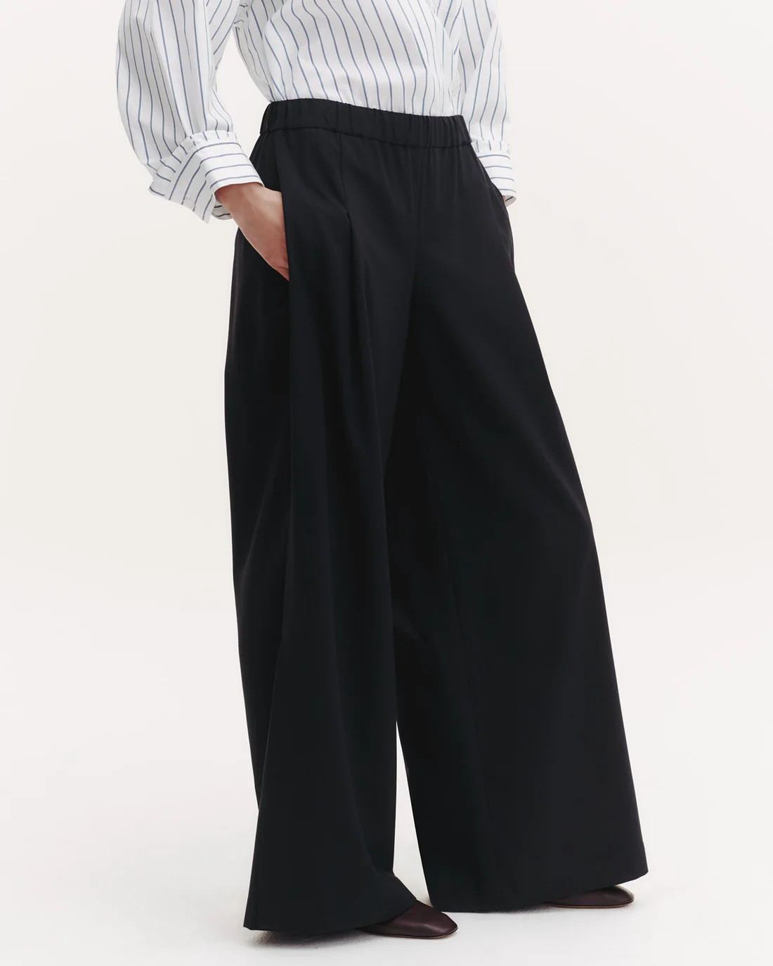 Eva Pant with Tux Pleat in Ultrafine Stretch Suiting | TWP