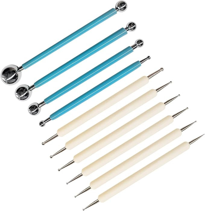 10Pcs Dotting Tools, Ball End Dot Art Tools for Rock Painting, Pottery Clay Modeling Embossing Ar... | Amazon (US)