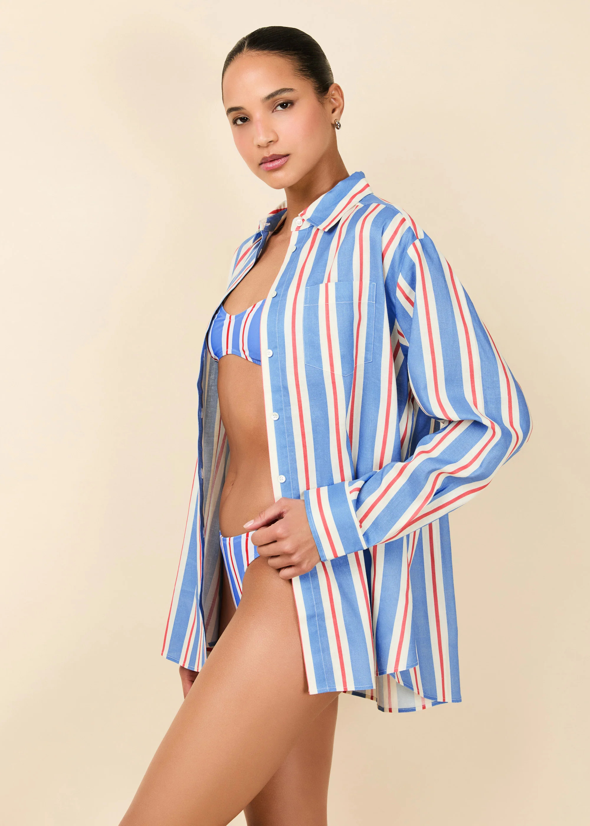 Avril Button Down Americana Stripe | Solid & Striped
