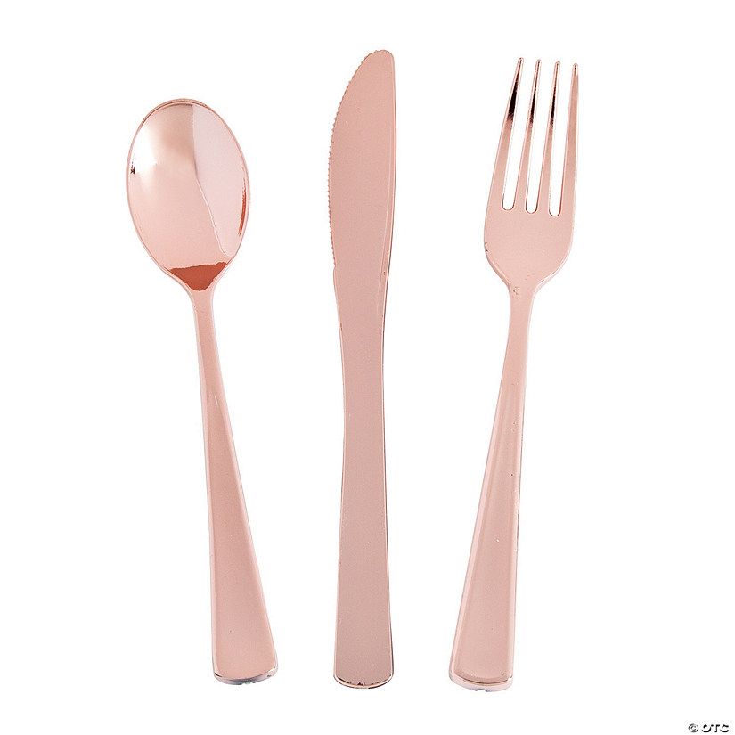 Premium Metallic Plastic Cutlery - 24 Ct. | Oriental Trading Company