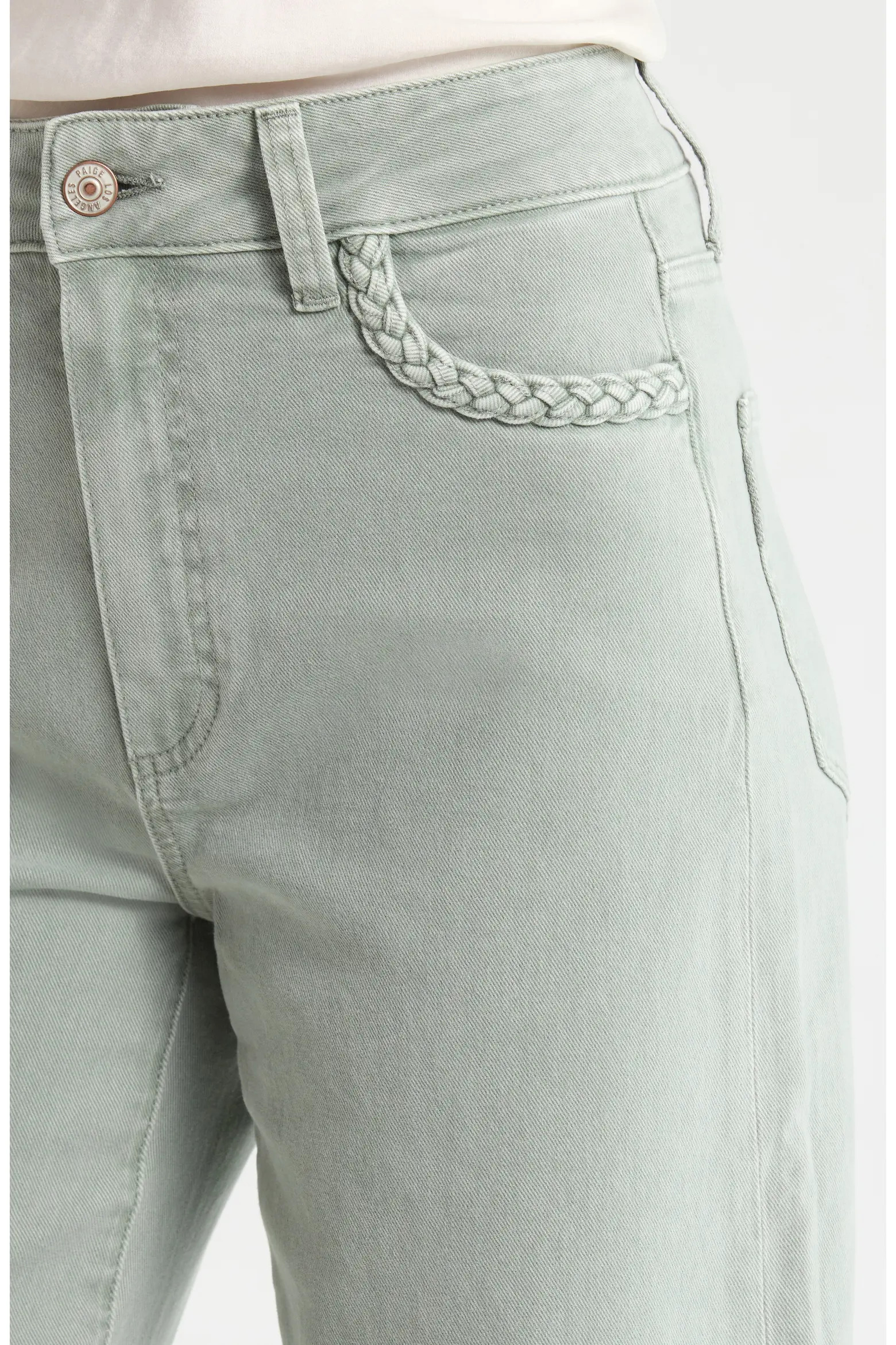 Anessa Braided Pocket High Waist Wide Leg Jeans (Women) | Nordstrom | Nordstrom