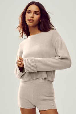 Cashmere Embrace Pullover - Oat Heather | Alo Yoga