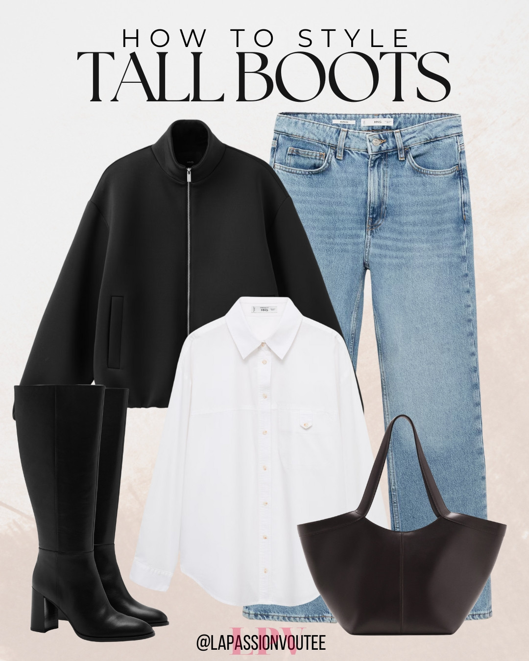 Tall boots outfit idea from Mango that works beautifully for cooler weather 👢✨ Balanced proportions and cozy textures create a look that feels chic and effortless. Perfect inspiration if you love timeless pieces that elevate your outfit while keeping things comfortable and wearable all season long. 👜🤍 

 #LTKootd #LTKSeasonal #LTKFindsUnder100