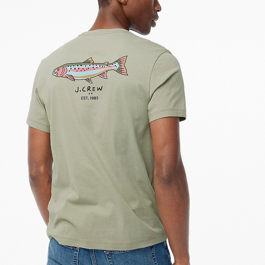 Rainbow trout graphic tee | J.Crew Factory