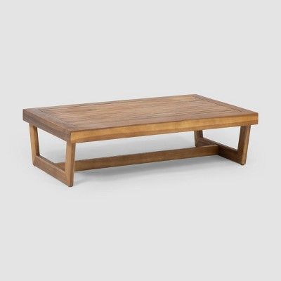 Sherwod Acacia Wood Coffee Table - Teak - Christopher Knight Home | Target