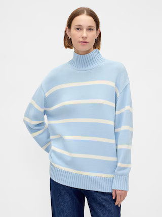 100% Cotton Oversized Mockneck Sweater | Gap (US)