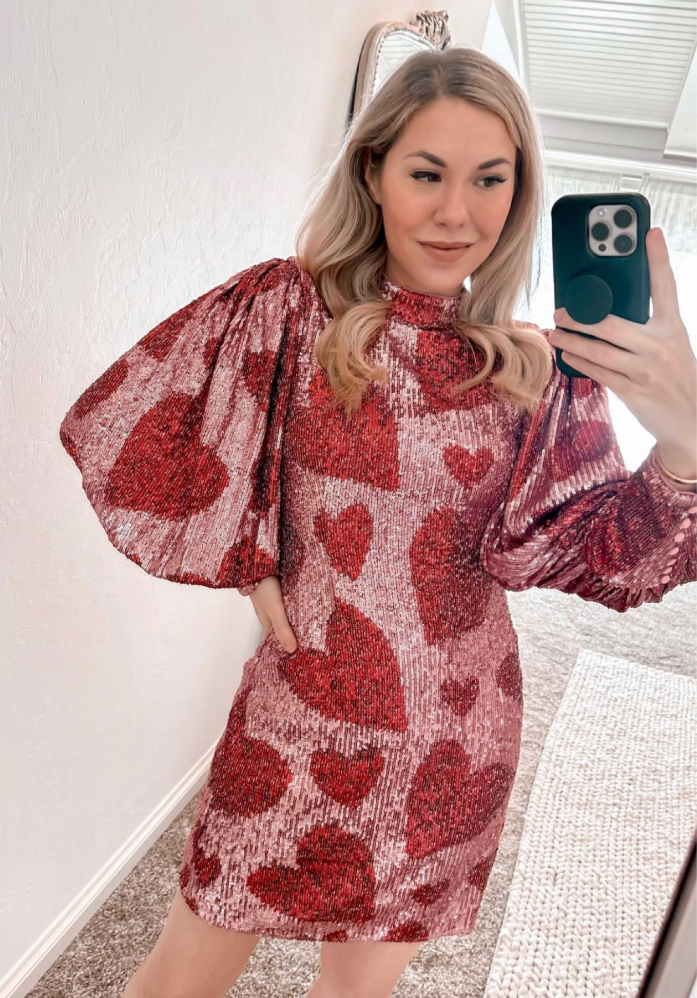 Farm Rio Hearts Sequined Minidress curated on LTK